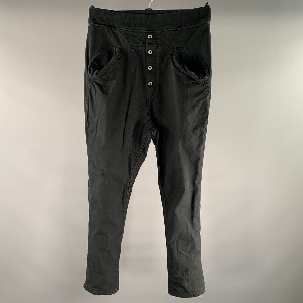 KAPITAL Size L Black Cotton Drop crotch Casual Pants